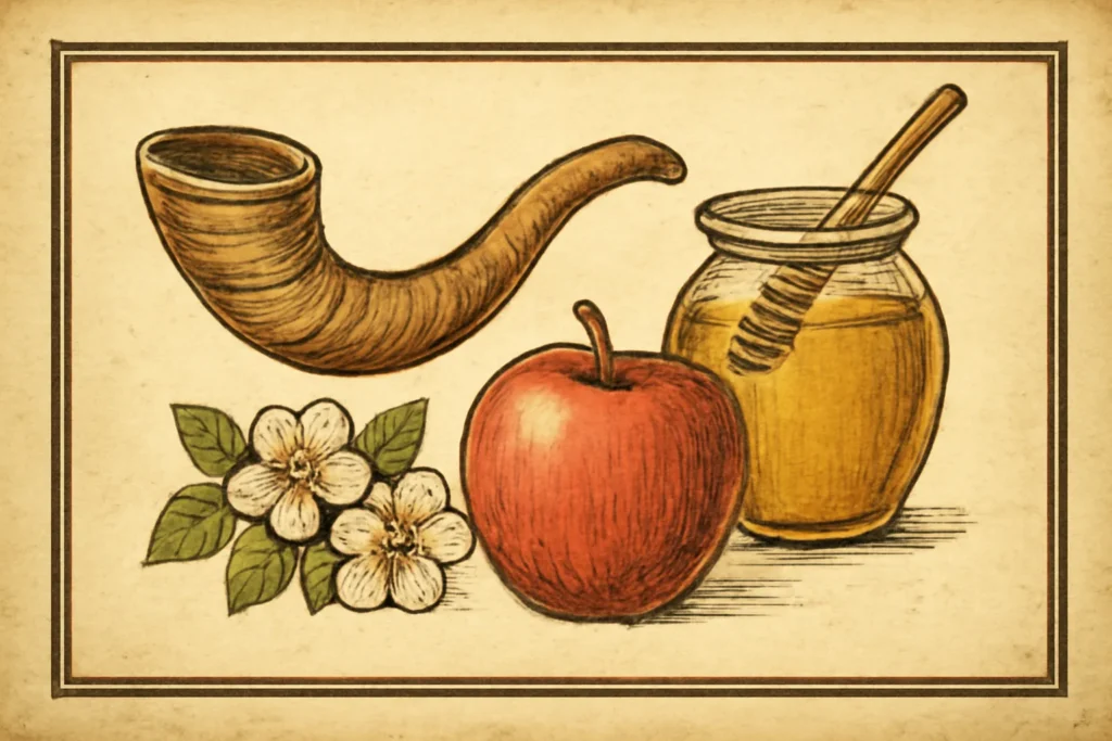 antique rosh hashanah cards