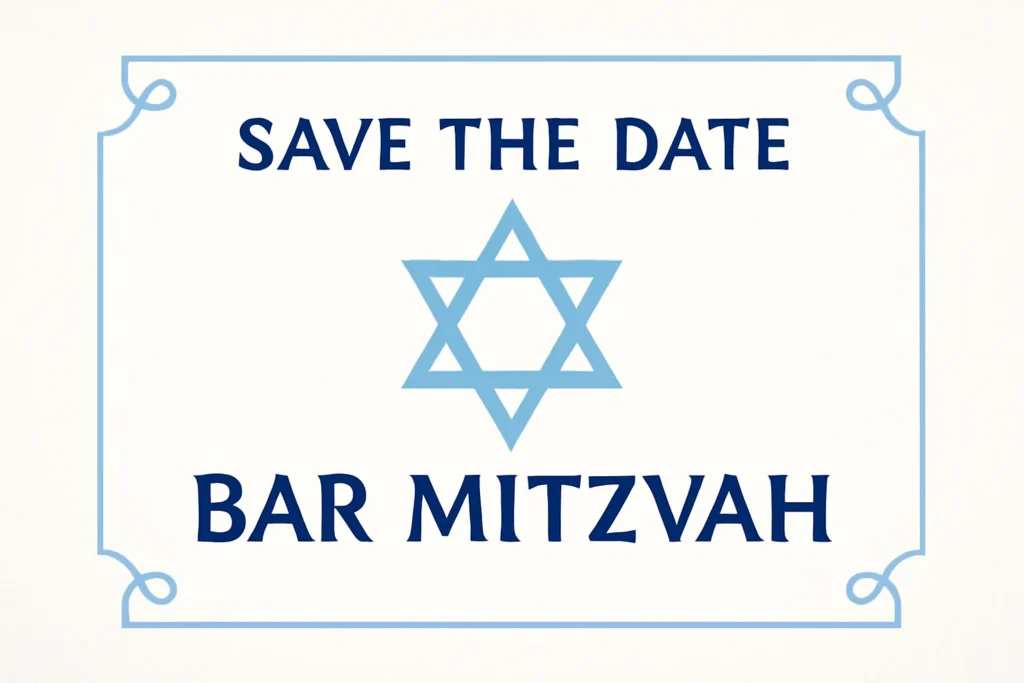 bar mitzvah save the date