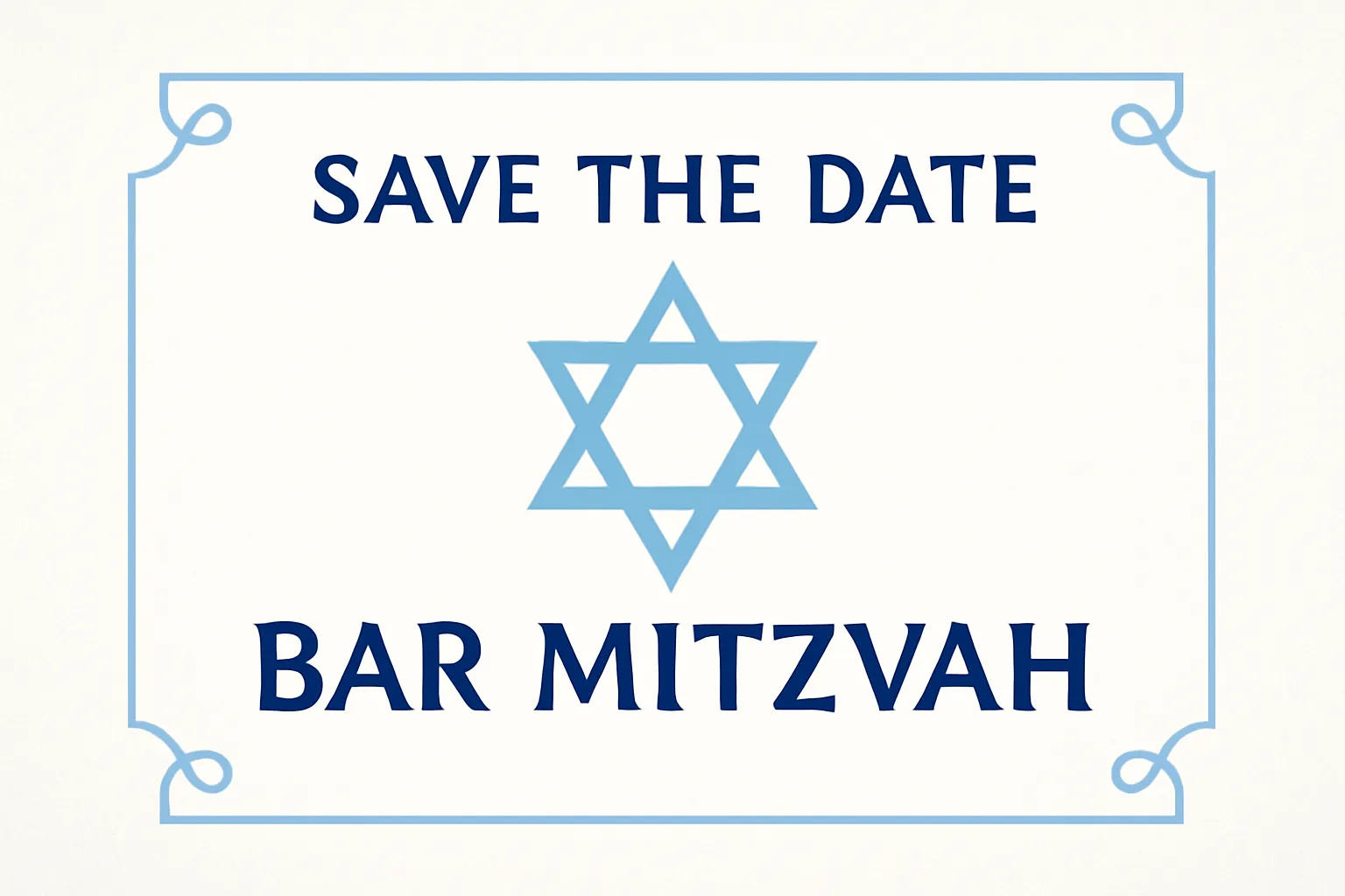 bar mitzvah save the date
