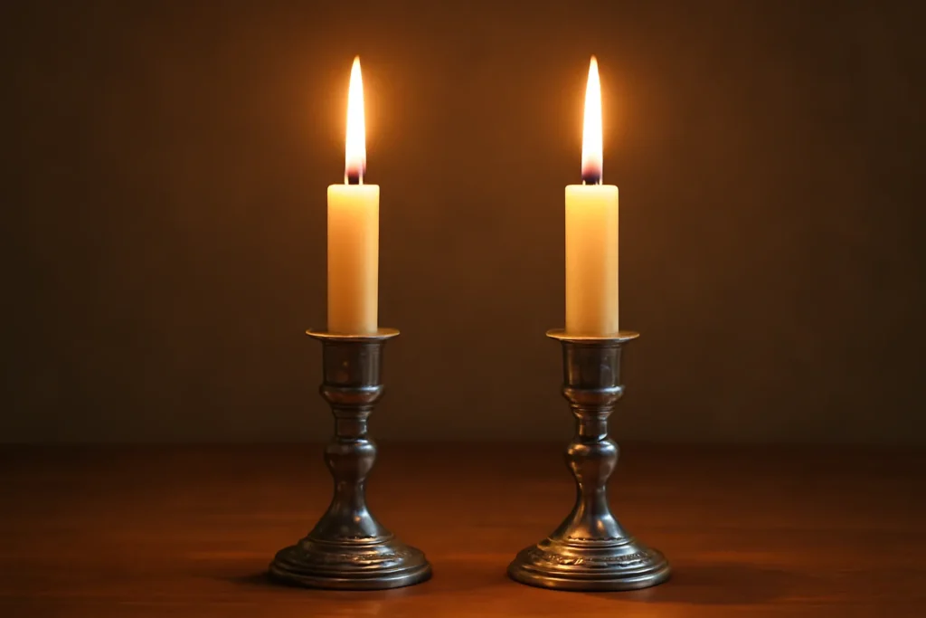 beautiful shabbat candles