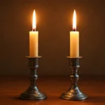 beautiful shabbat candles
