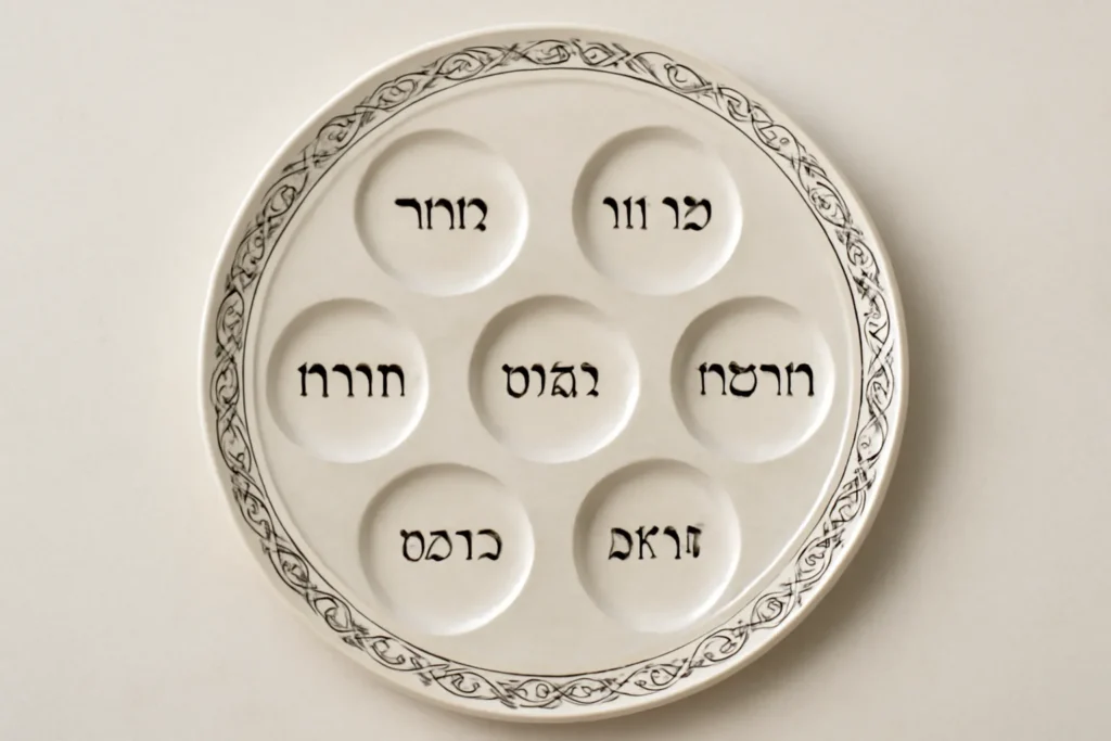 ceramic passover seder plate