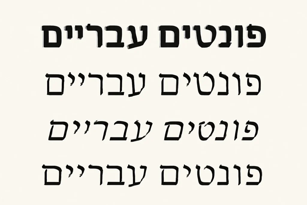 fonts hebrew