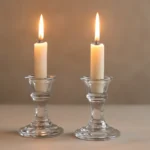 glass shabbat candles