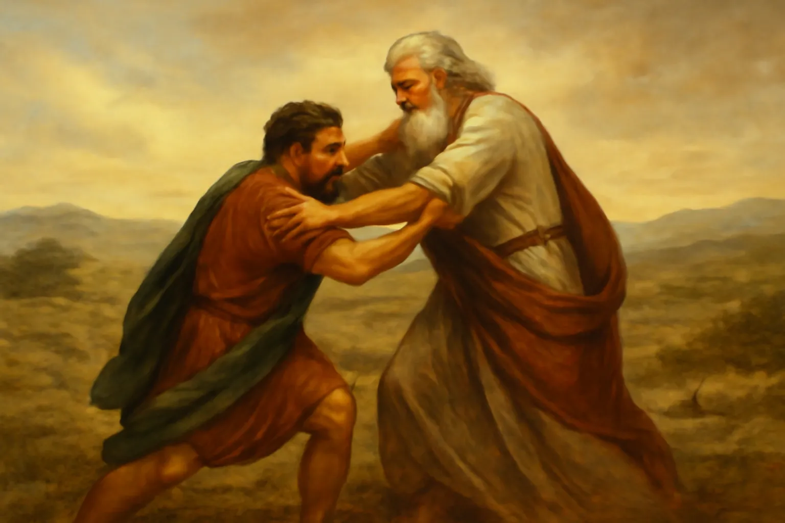 god wrestles with jacob