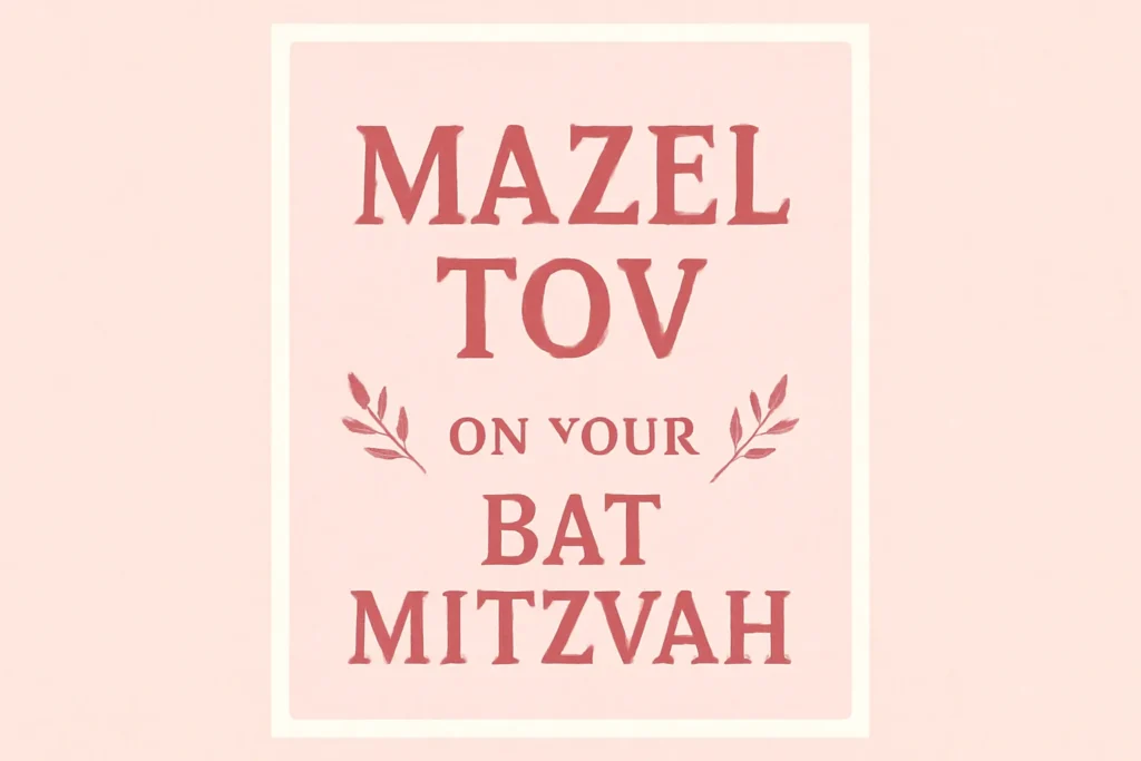 greetings for a bat mitzvah card