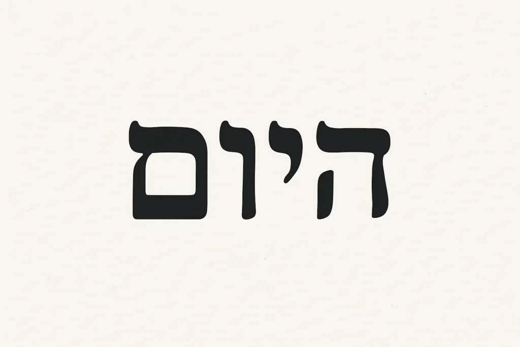 hayom hebrew