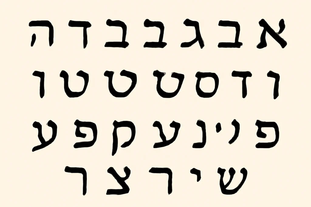hebrew aleph bet cursive