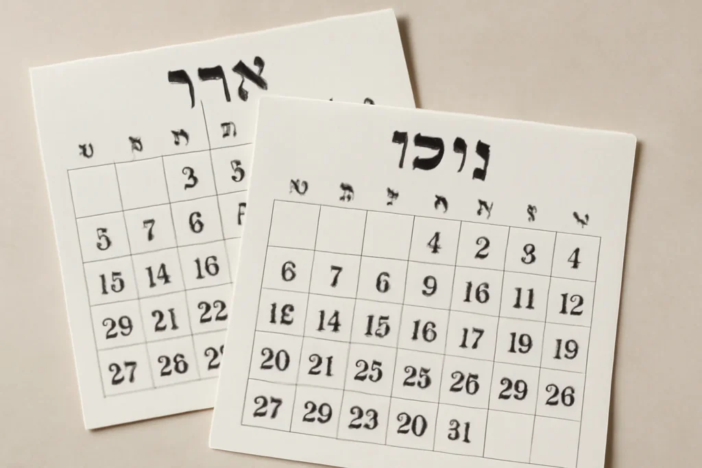 hebrew calendars