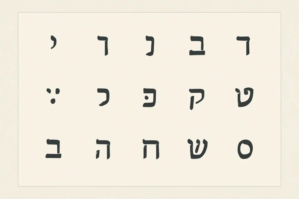 hebrew vowel chart