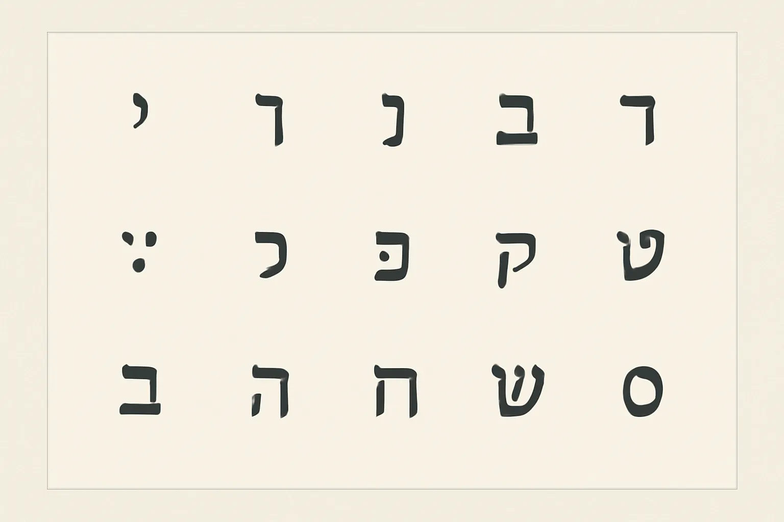 hebrew vowel chart