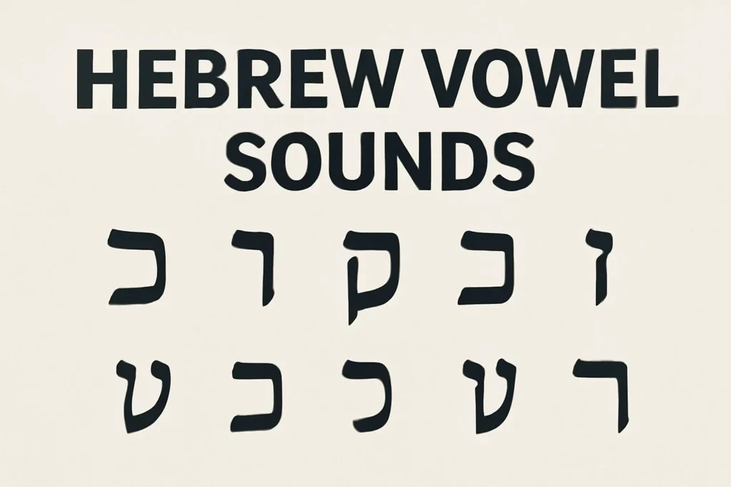 hebrew vowel sounds