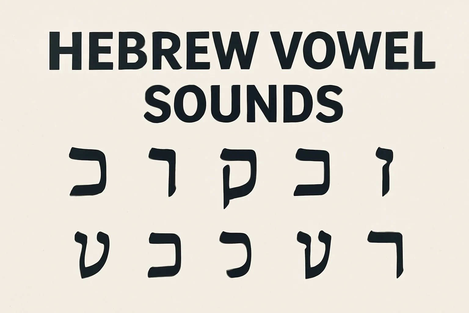 hebrew vowel sounds