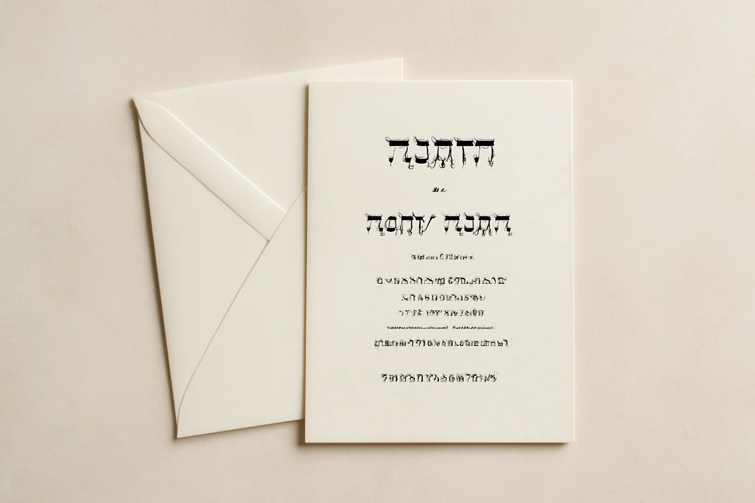 hebrew wedding invitation