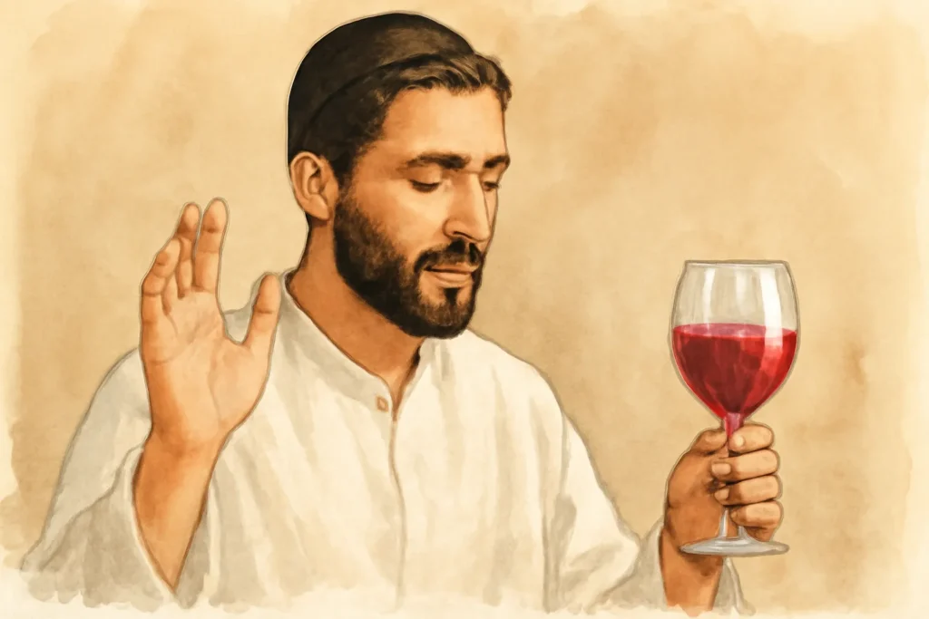 hebrew wine blessing