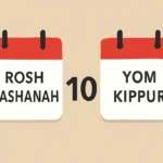 how many days between rosh hashanah and yom kippur